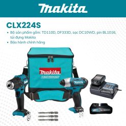 Bộ sản phẩm MAKITA - CLX224S - TD110D+DF333D (12V 1.5Ah)