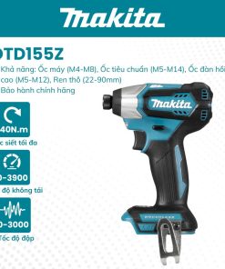 Máy vặn vít MAKITA - DTD155Z (18V) Chưa pin, sạc