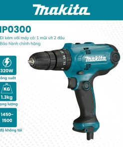 Máy khoan búa vặn vít MAKITA - HP0300 (10MM-320W)