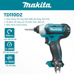 Máy vặn vít MAKITA - TD110DZ (12V) Chưa pin, sạc